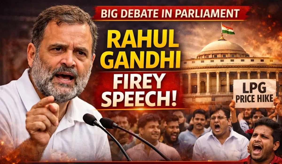 Rahul Gandhi Parliament Speech (image: AI ganrated )