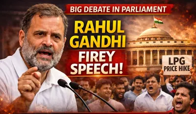 Rahul Gandhi Parliament Speech (image: AI ganrated )