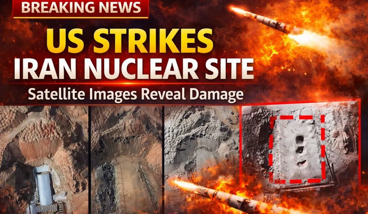 US Strikes Iran Nuclear Facility (image: social media )