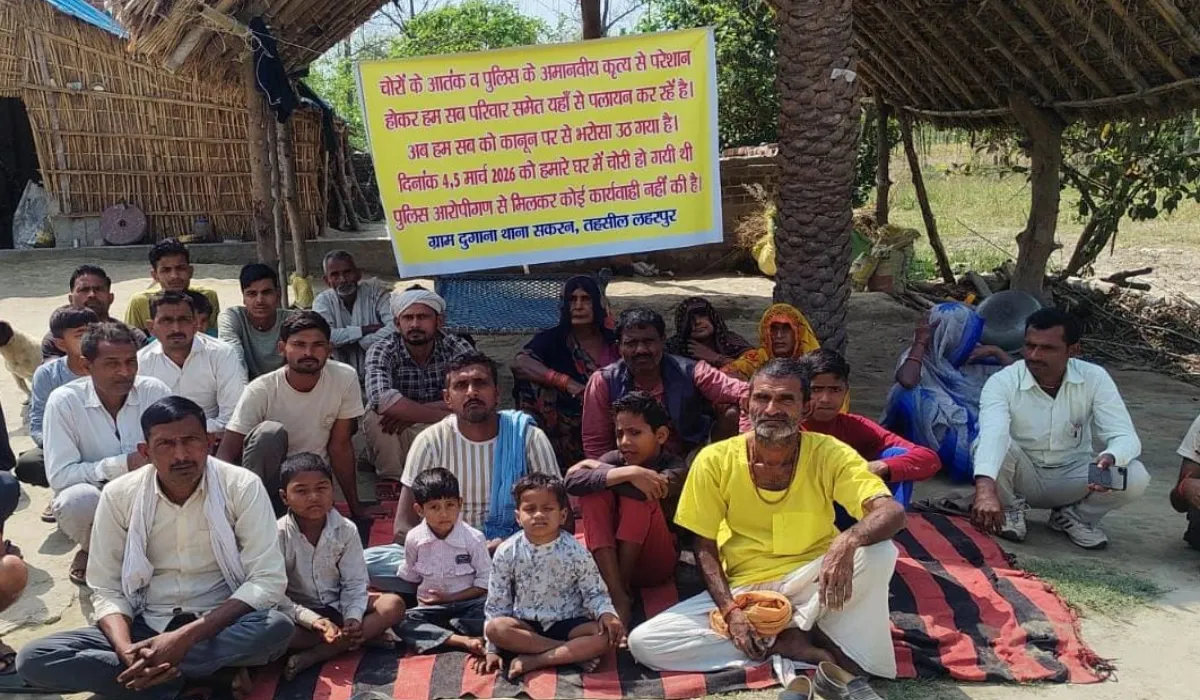 Uttar Pradesh Family Protest