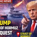 Trump Strait of Hormuz Request ( image AI ganrated)
