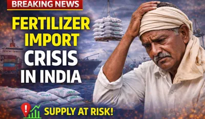 Fertilizer Import Crisis in India ( image AI ganrated)