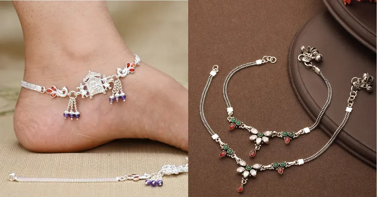 Stone Work Anklet Designs( Source: Social Media)