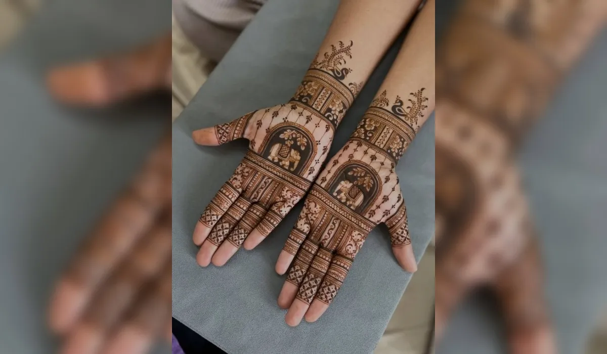 Simple Engagement Mehndi Design