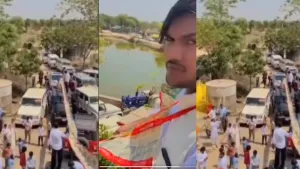 Groom shows off 100 Meter wedding Garland
