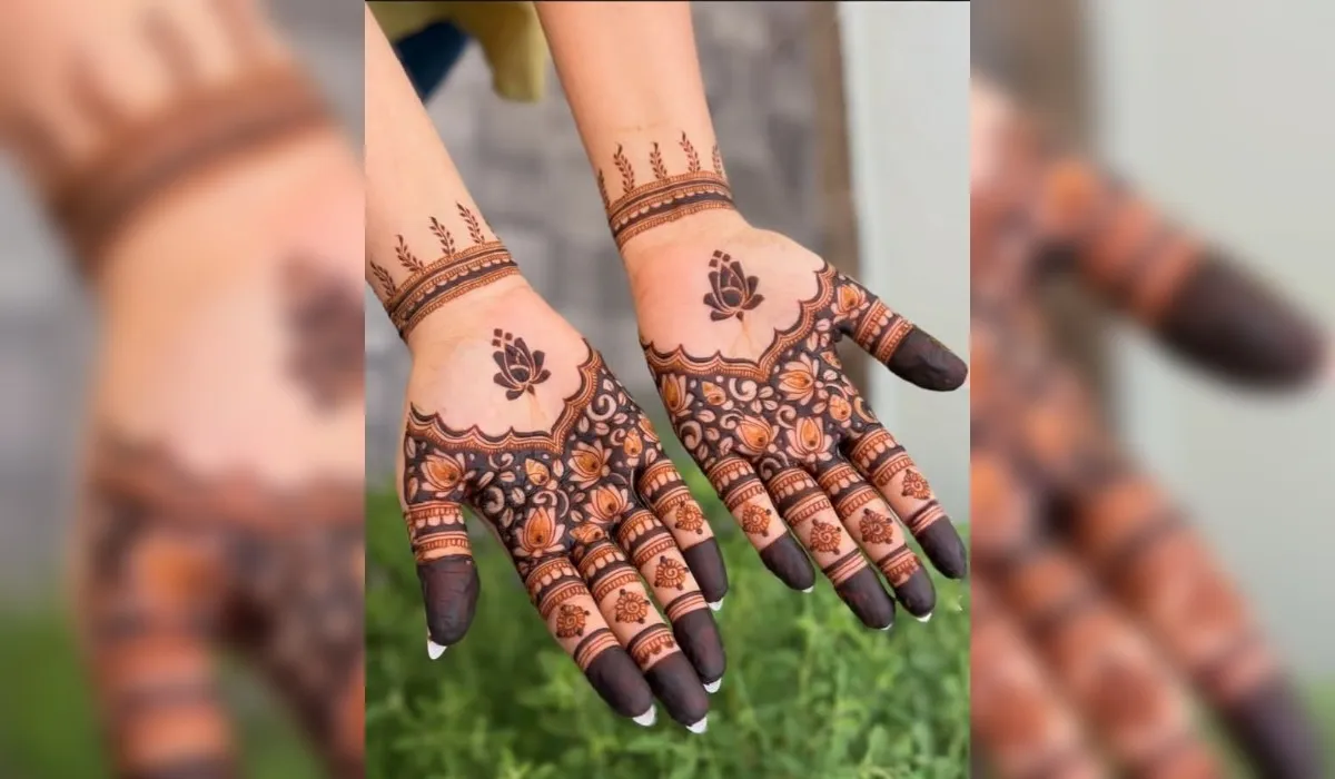 Simple Engagement Mehndi Design