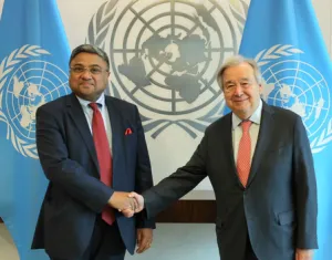 सिबी जॉर्ज ने एंटोनियो गुटेरेस से की मुलाकात, बहुपक्षवाद में भारत की प्रतिबद्धता को दोहराया