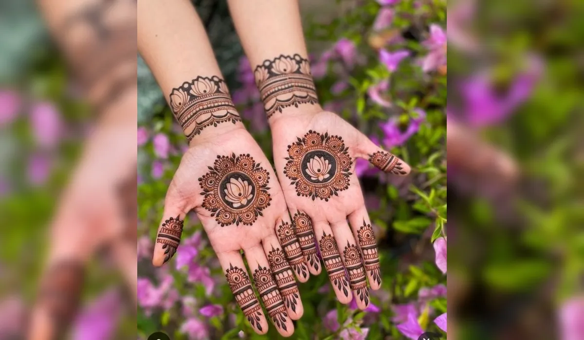 Simple Engagement Mehndi Design