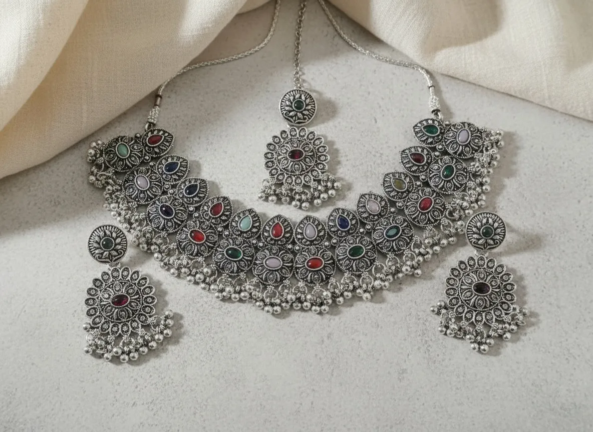 Oxidised Choker Designs( Source: Social Media)
