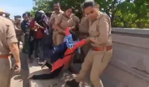 CM Helpline1076 Employees Protest