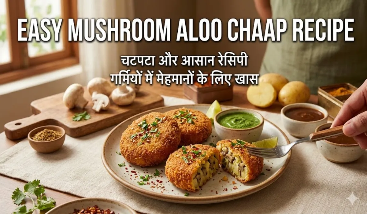 Easy Mushroom Aloo Chaap Recipe