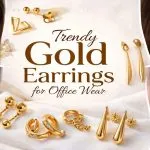 Trendy Gold Earrings for Office Wear