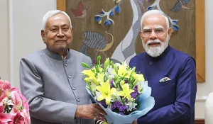 PM Modi Welcomes Nitish Kumar in Rajya Sabha
