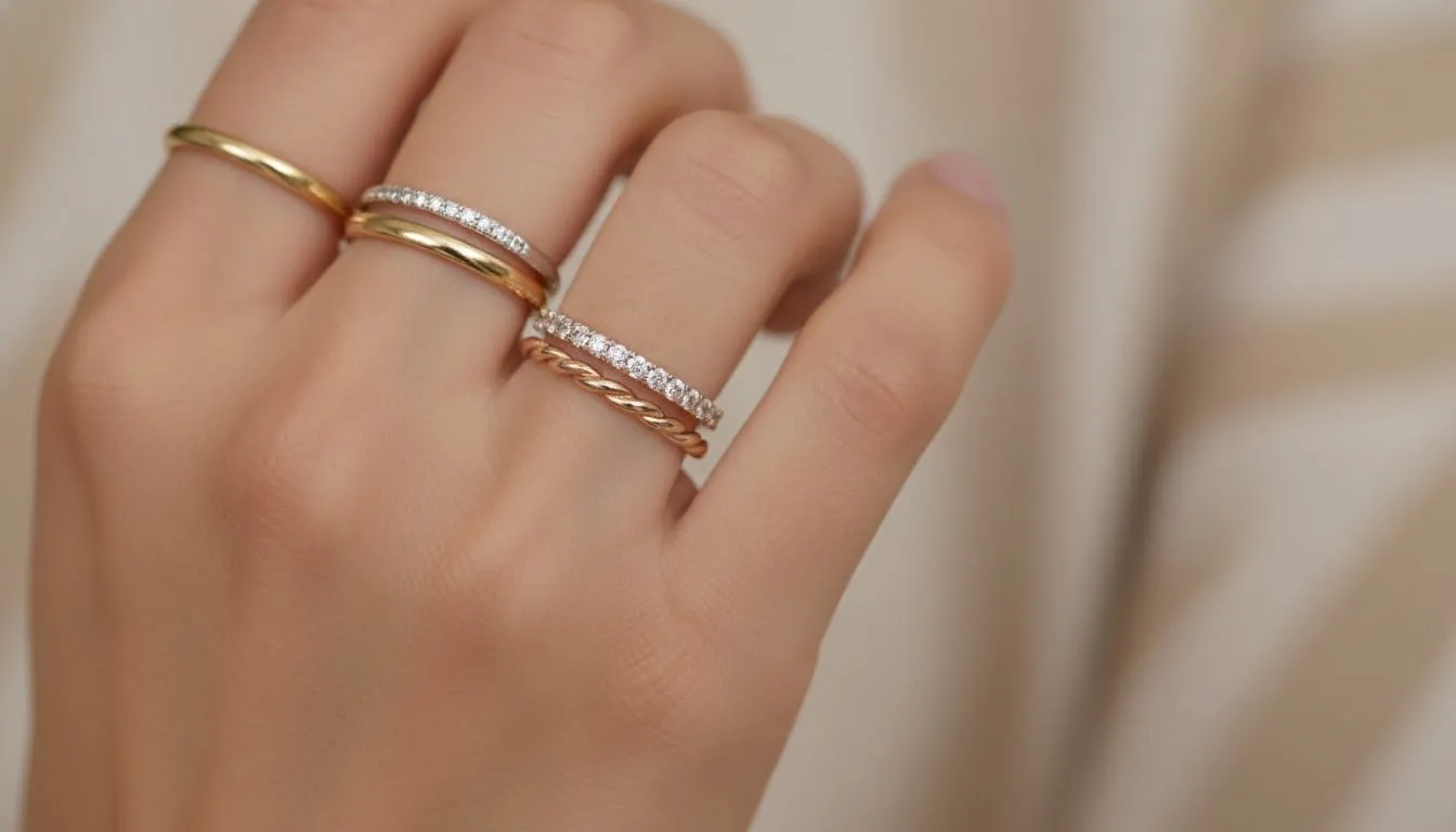 Finger Ring Stacking