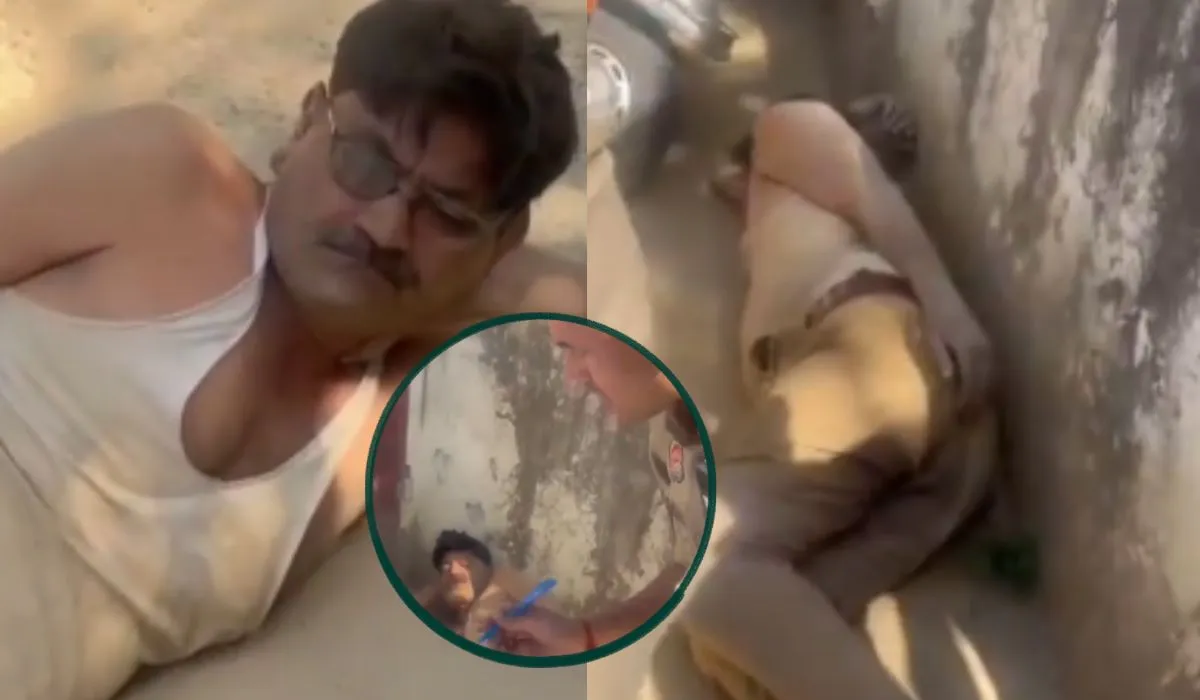 UP Viral Video Sub Inspector Drunk