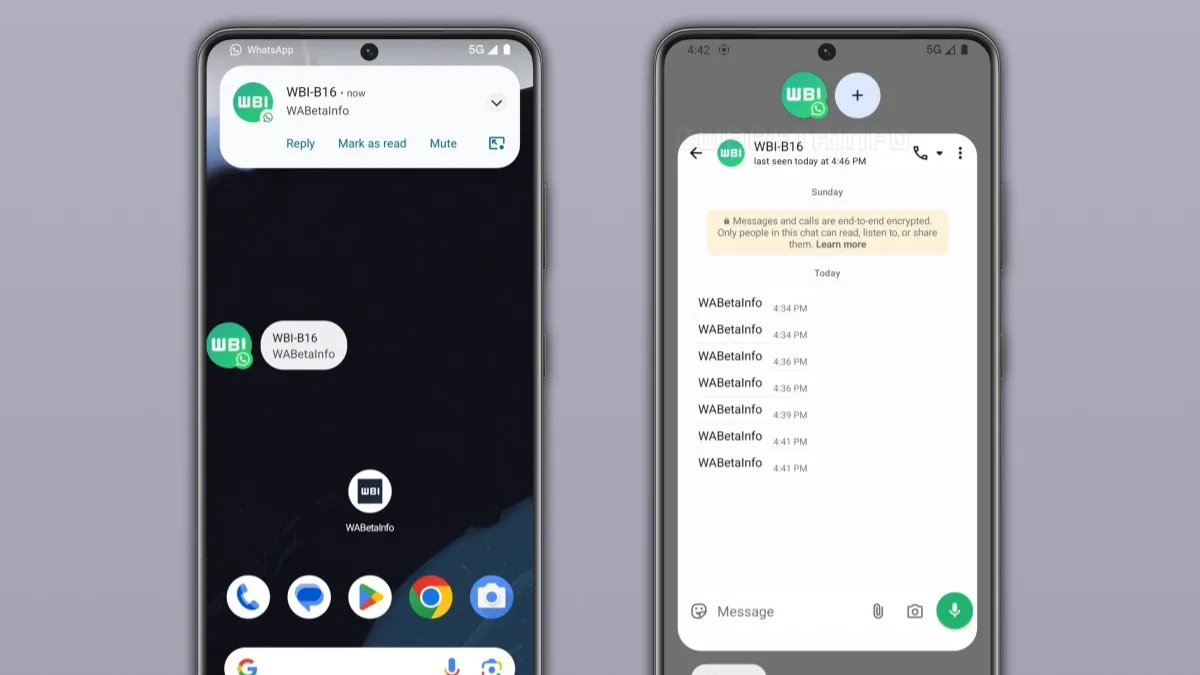 Whatsapp Notification Bubble Feature