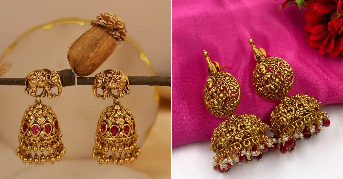 Gold Jhumki Designs For Akshaya Tritiya( Source: Social Media)