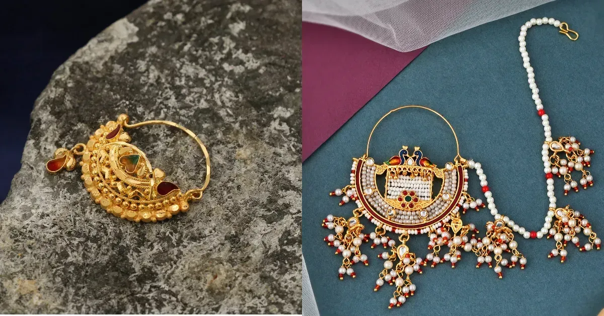 3 Gram Gold Nath Bridal Design( Source: Social Media)
