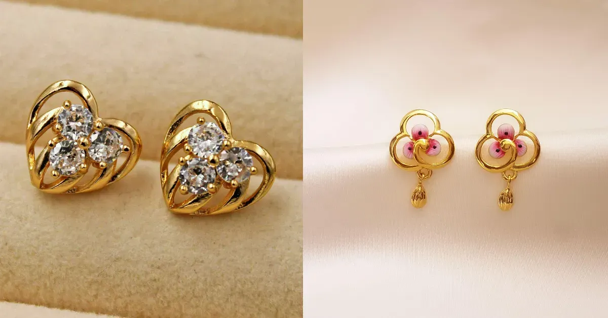 Gold Stud Earrings Designs