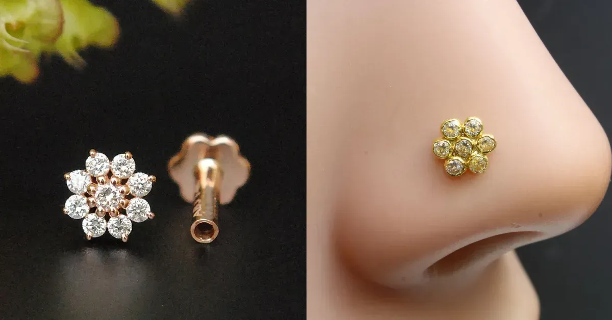 Gold Nose Pin Design( Source: Social Media)