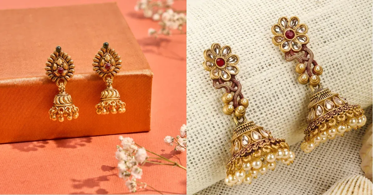 Gold Jhumki Designs For Akshaya Tritiya( Source: Social Media)