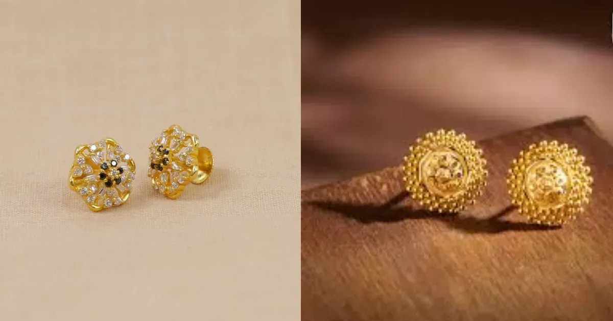 Gold Stud Earrings Designs( Source: Social Media)
