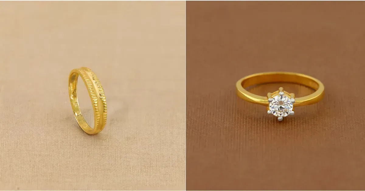 Plain Gold Ring Design For Women