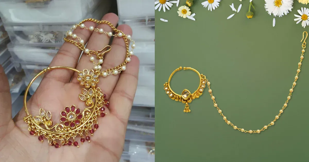 3 Gram Gold Nath Bridal Design( Source: Social Media)