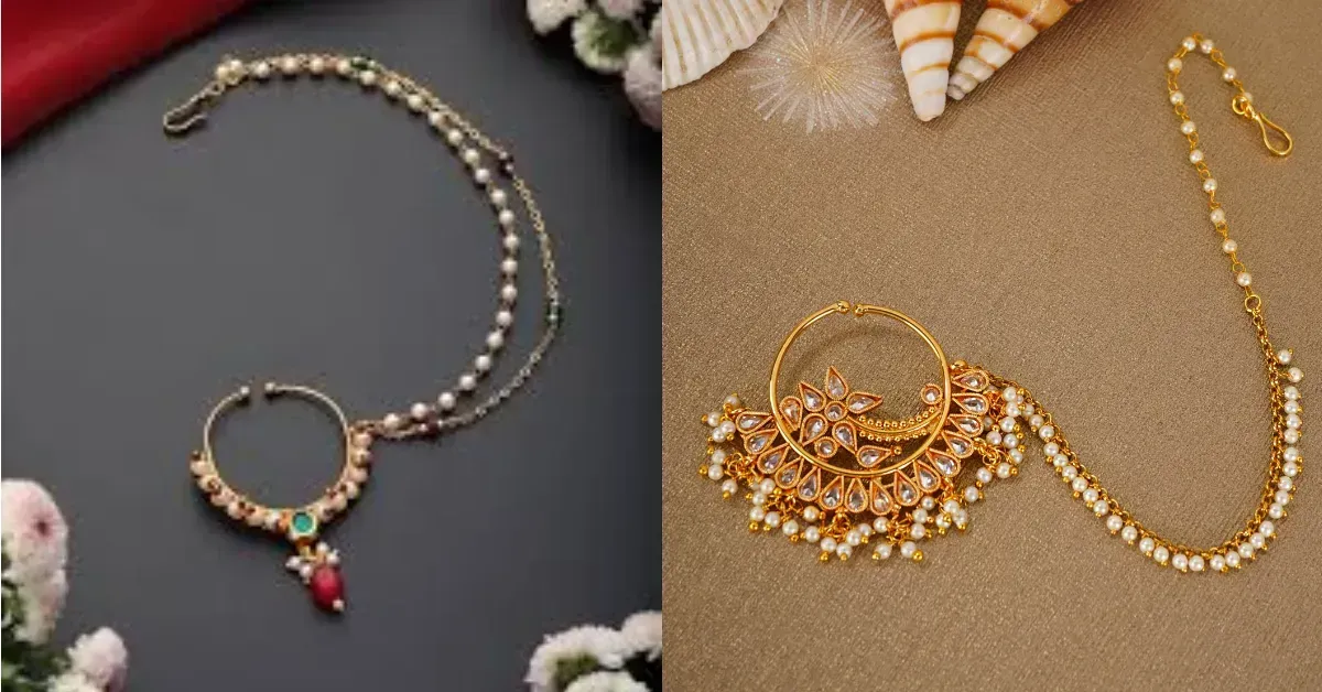 3 Gram Gold Nath Bridal Design