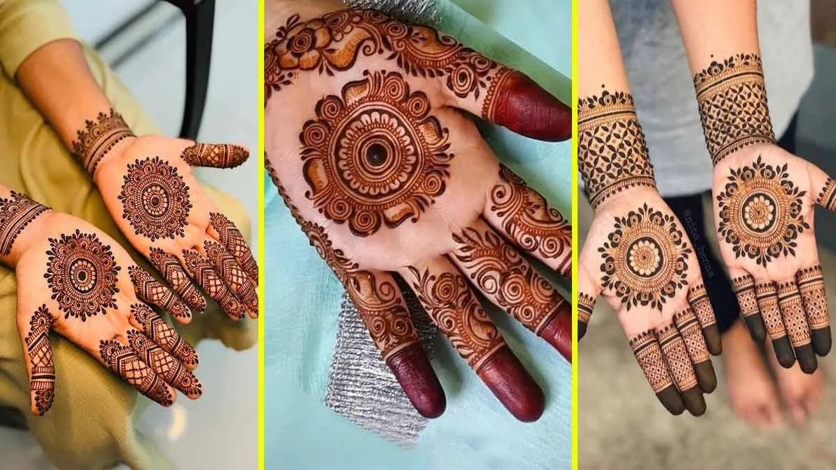 Simple Engagement Mehndi Design( Source: Social Media)