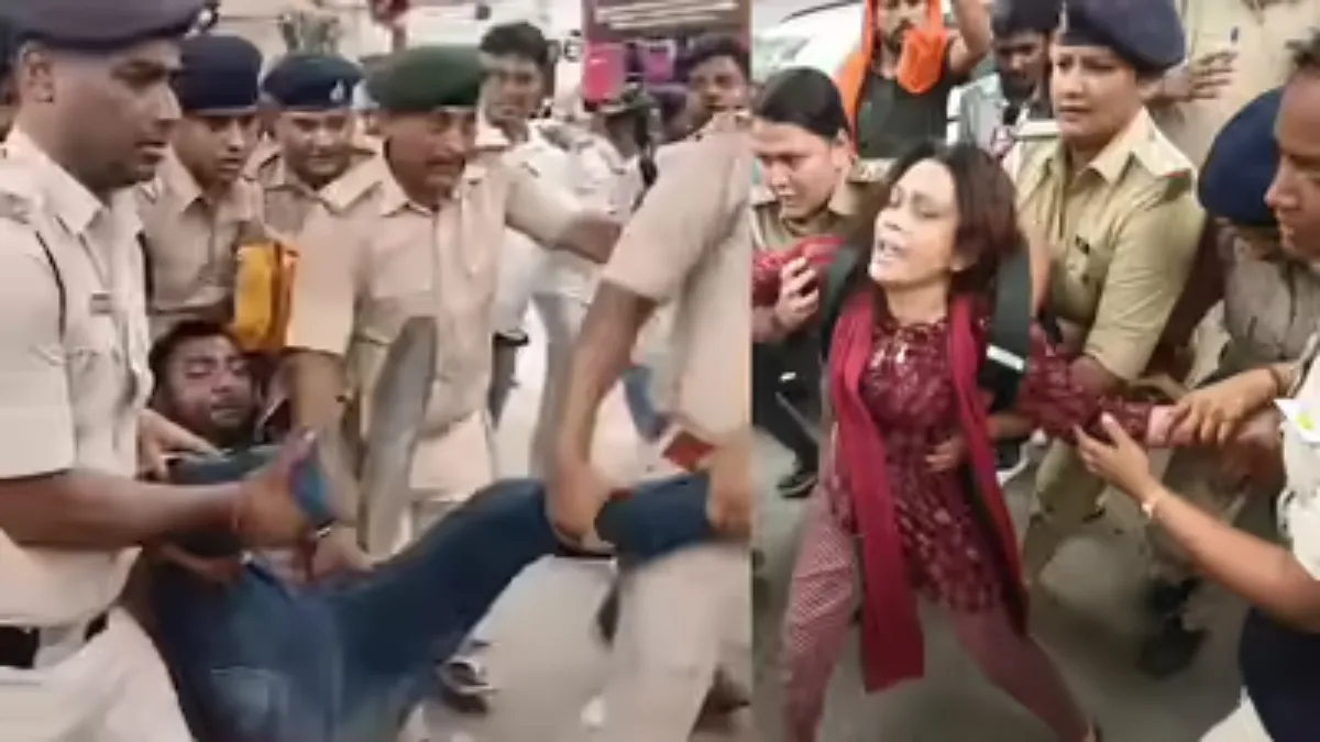 प्रदर्शन से पहले BPSC TRE-4 अभ्यर्थियों के नेताओं को घसीटते हुए ले गई बिहार पुलिस, मचा हंगामा