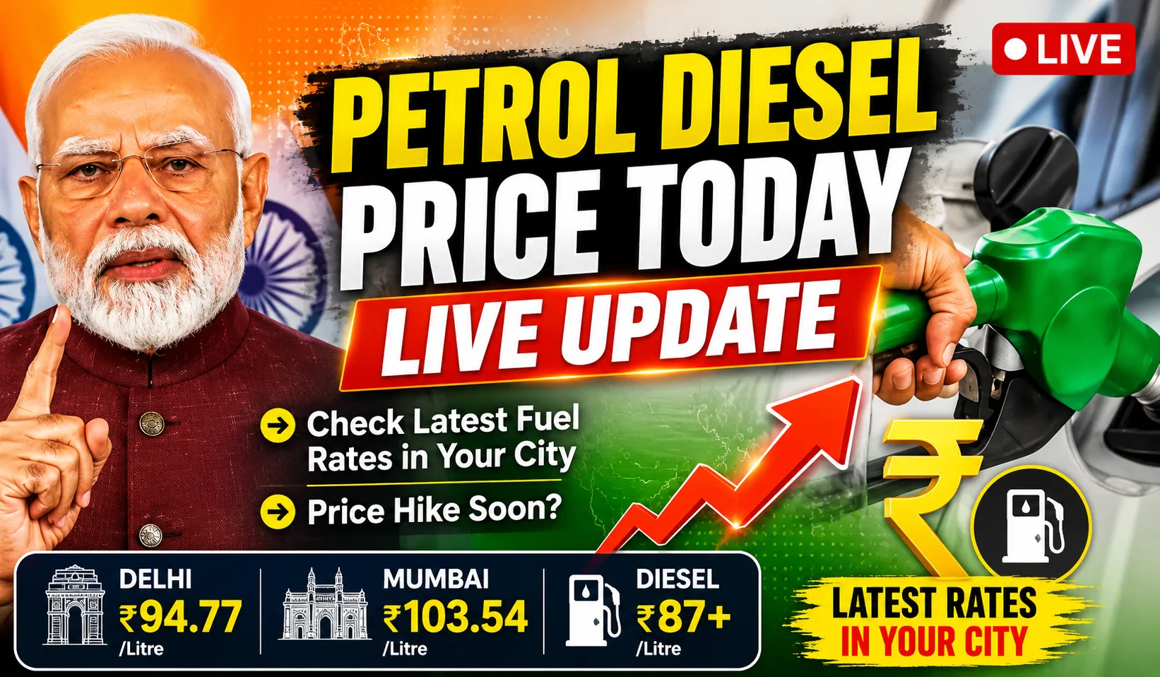 Petrol Diesel Rate Today Live Updates