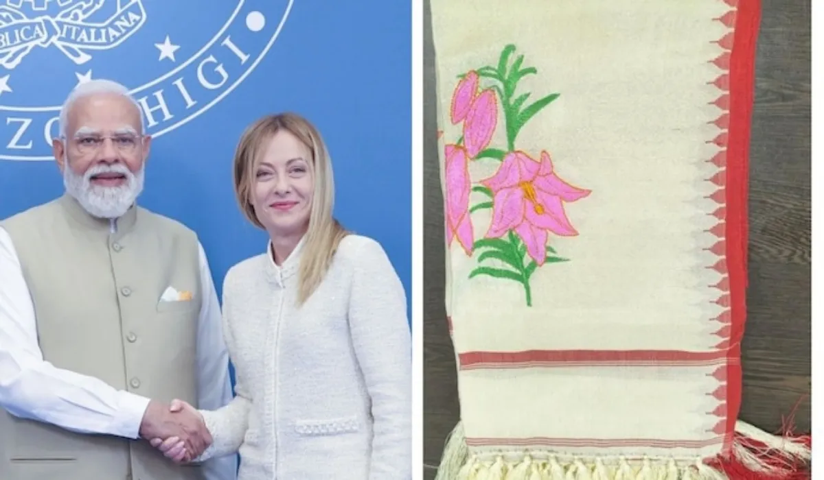 PM Modi Gifts Manipuri Silk Stole