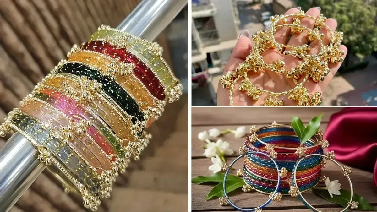 Kashmiri Colorful Ghungroo Bangle Design