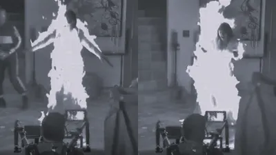 Katy Perry Sets Herself on Fire