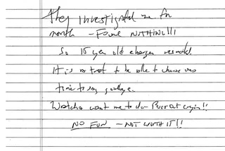 Jeffrey Epstein Purported Suicide Note
