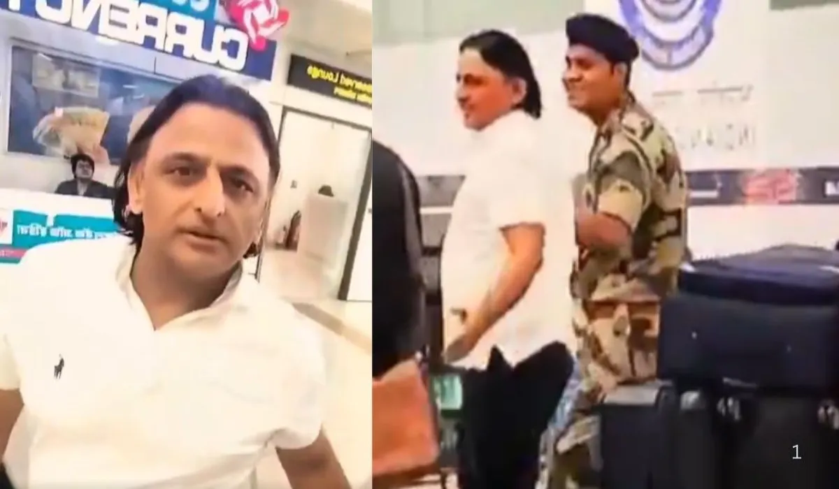 Akhilesh Yadav look goes viral at airport