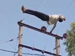 Bhitauli High Tension Line Drunk Man