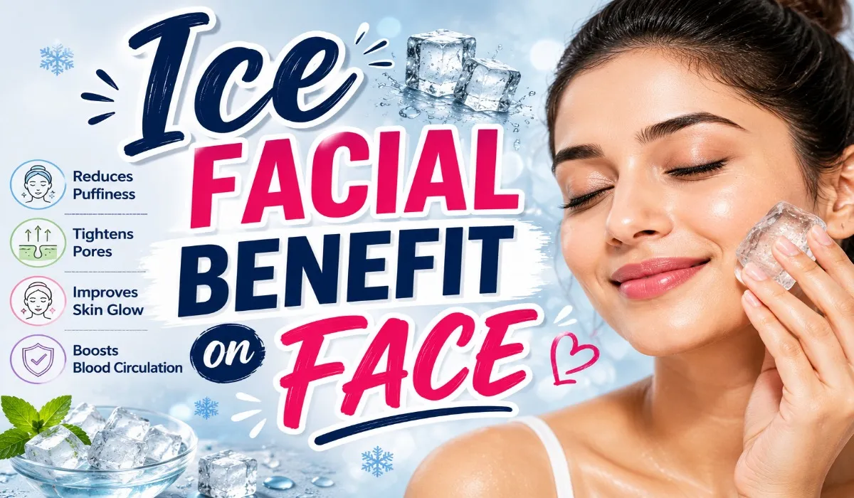 Ice Facial Benefit on Face