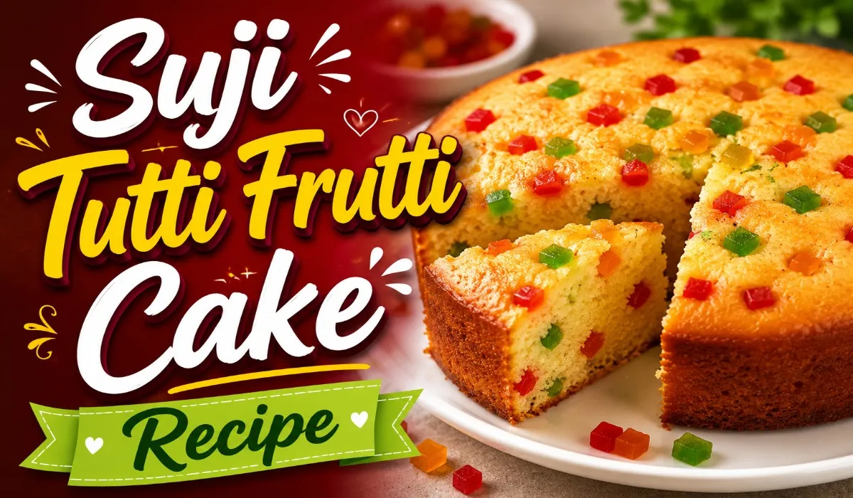 Suji Tutti Frutti Cake Recipe