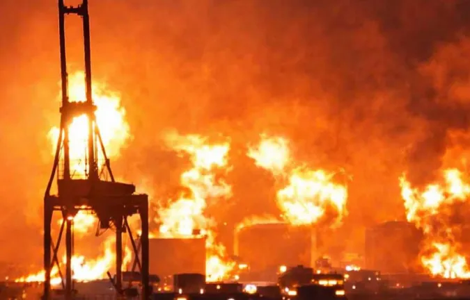 Ras Laffan Explosion (Source: Social Media)