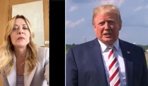 Giorgia Meloni vs Donald Trump (credit S-M)