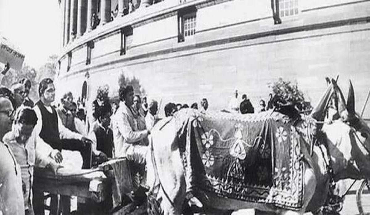 Atal Bihari Vajpayee bullock cart protest
