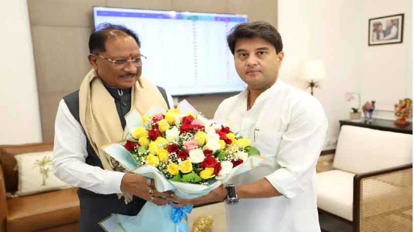 CM Vishnu Deo Sai Met Union Minister Jyotiraditya Scindia