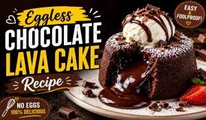 Eggless Chocolate Lava Cake Recipe