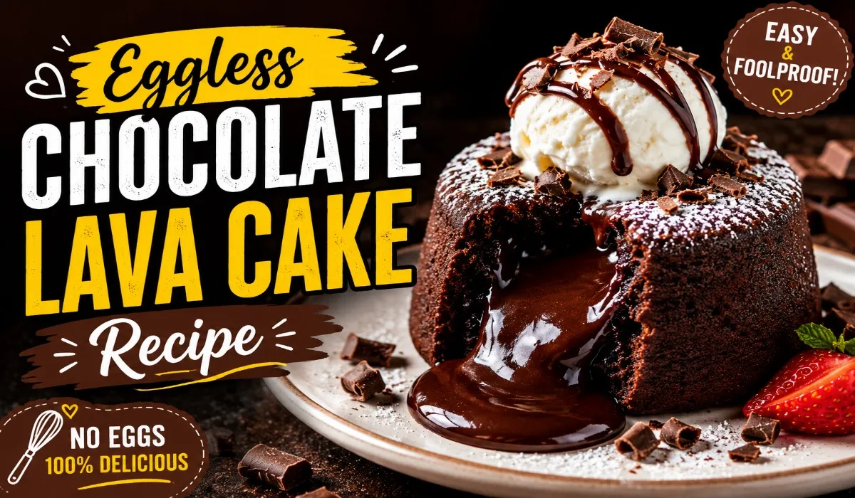 Eggless Chocolate Lava Cake Recipe