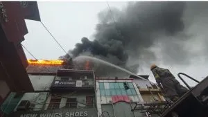 Fire in Ghaziabad Shoe Showroom