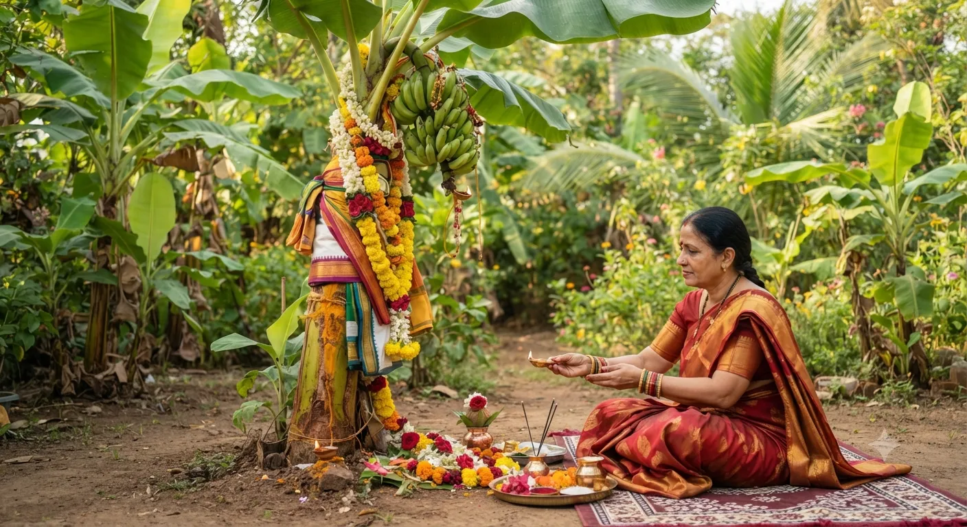 Banana Tree Puja on Thursday