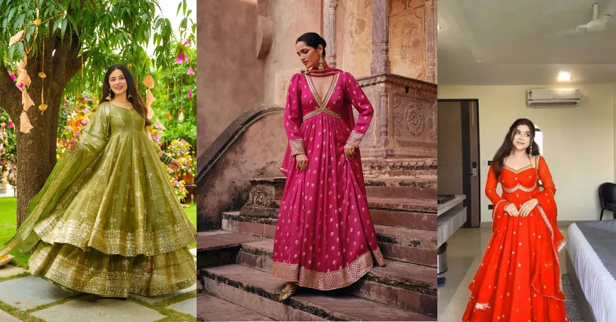georgette anarkali suit designs