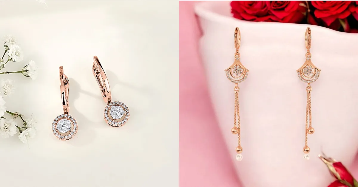 womens rose gold earrings( Source: Social Media)